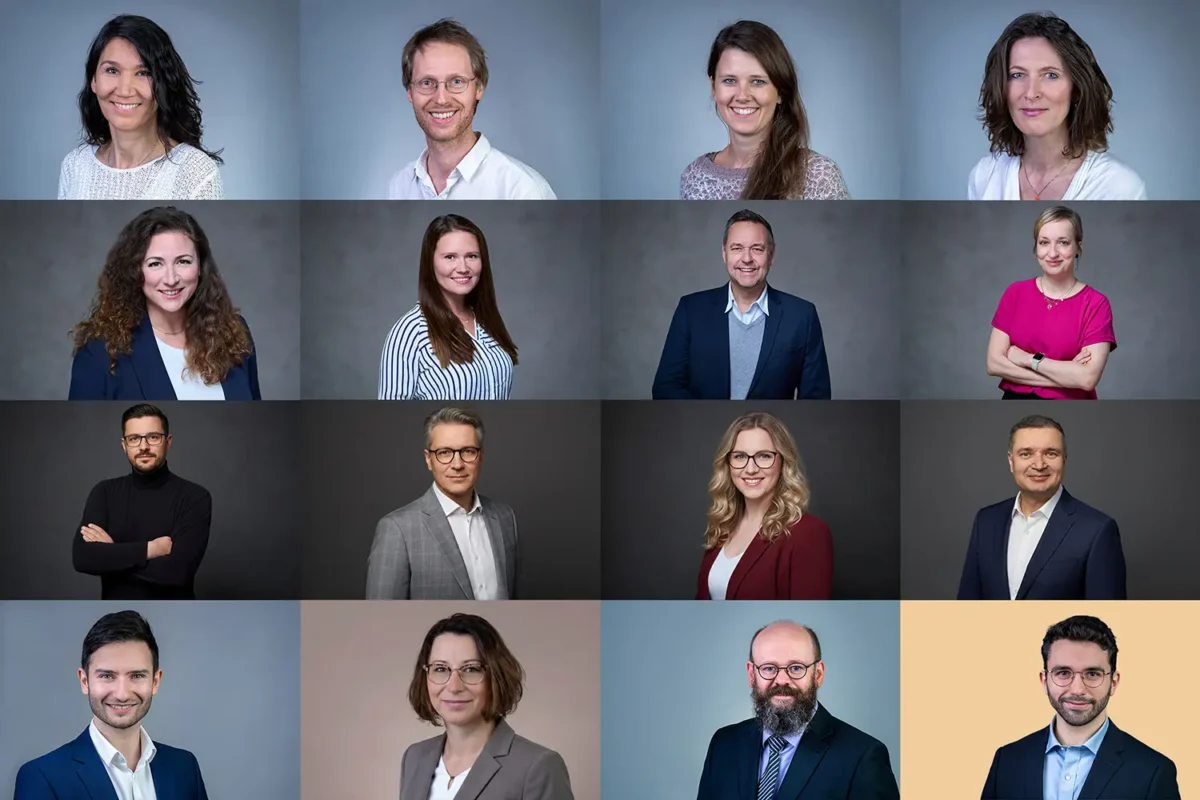 Mitarbeiterporträts: Collage aus professionellen Mitarbeiterfotos für Unternehmen, von Stefan Schubert Fotografie Berlin